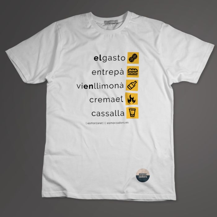 Camiseta esmorzaret completo icons